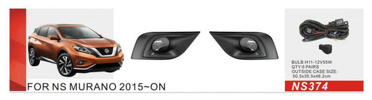 Fog lights 2014-2018 (2 pcs, halogen) for Nissan Murano 2014↗ - Reelken Auto