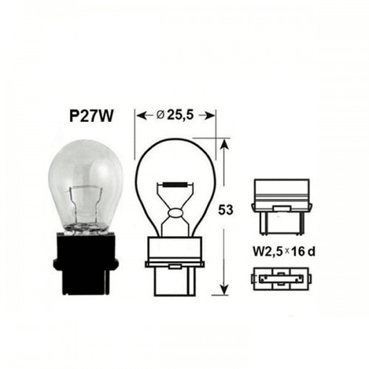 Indicator lamp Narva 17941 P27W 12V 27W W2,5x16d - Reelken Auto