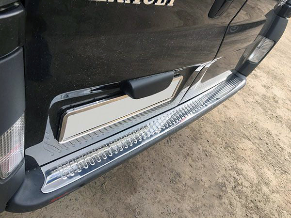 Rear bumper protector stainless steel (OMSA) for Renault Trafic 2001-2015 - image 1