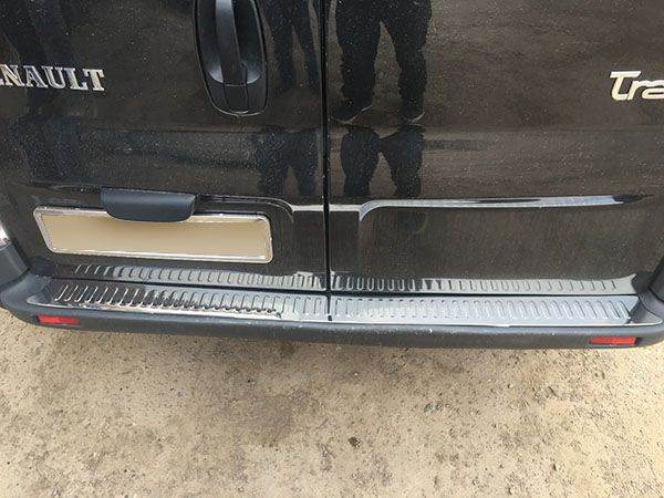 Rear spoiler (OMSA, stainless steel.) for Renault Trafic 2001-2015 - Reelken Auto