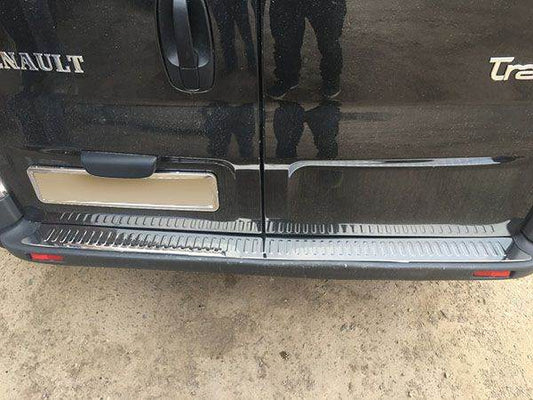 Rear spoiler (OMSA, stainless steel.) for Renault Trafic 2001-2015 - Reelken Auto