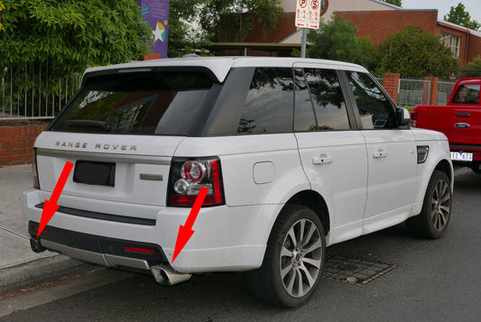 Exhaust Tips V2 (2 pcs, stainless steel) for Range Rover Sport 2005-2013 - image 1
