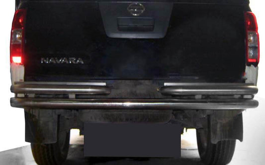 Back protection AK005-3 (stainless) for Nissan Navara 2006-2015 - Reelken Auto