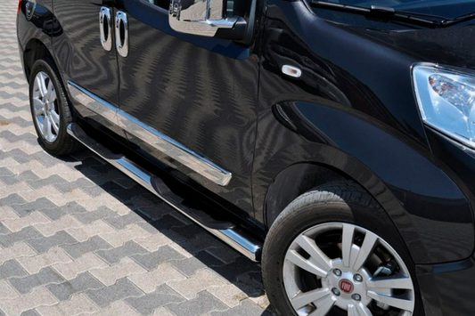 Side Bars Ø70 (2 pcs, Stainless Steel) for Fiat Fiorino/Qubo 2008-2024 - image 1