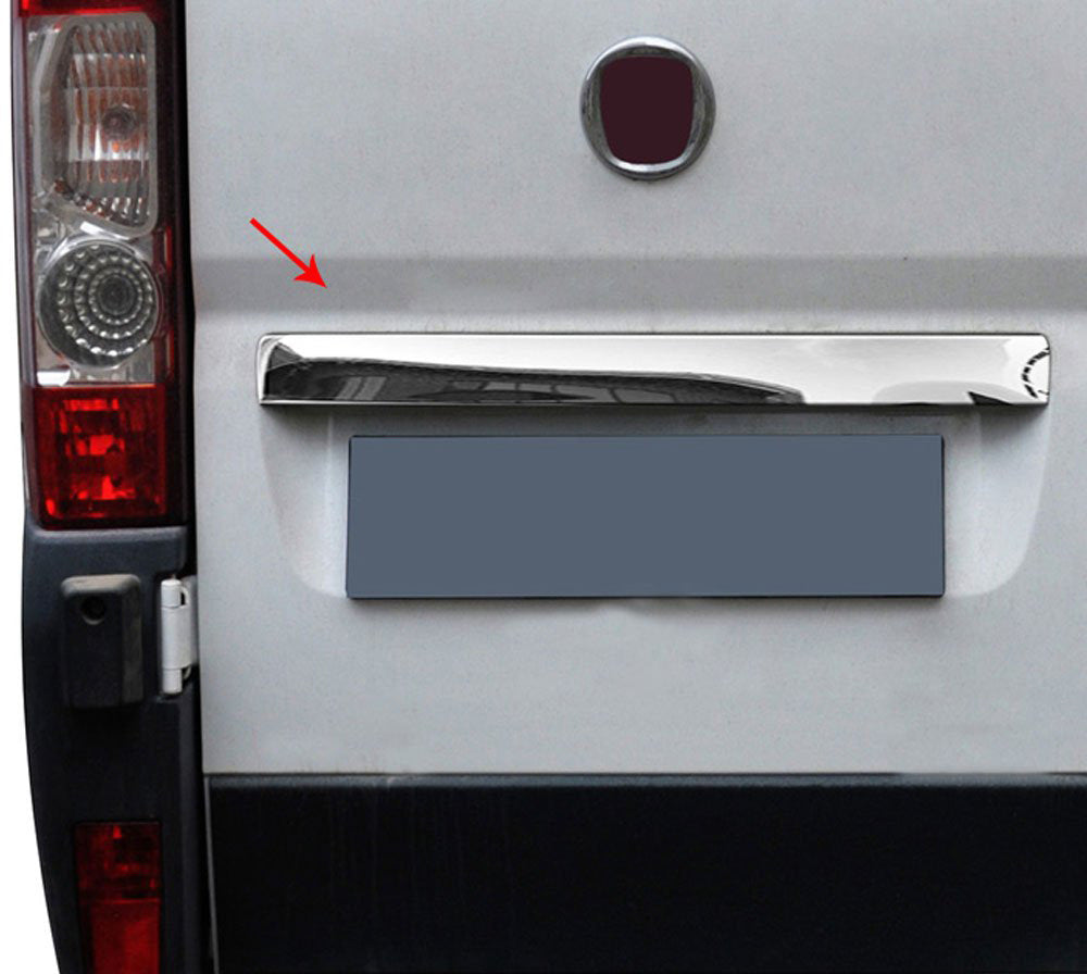 Chrome trim above license plate (stainless steel) for Fiat Ducato 2006-2025 - image 1