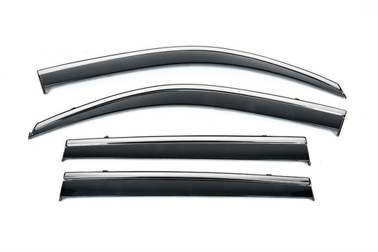 Window Deflectors with Chrome Trim Niken Luxury (4 pcs) for Volkswagen T-Cross 2019- - image 1