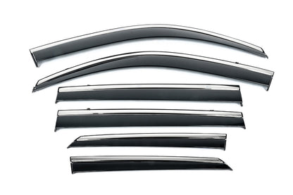 Window Deflectors with Chrome Trim Niken Luxury (6 pcs) for Lexus GX460 2009-2023 - image 2