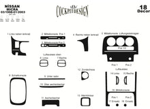 Dashboard Trim Covers (1998-2002) for Nissan Micra K11 1992-2002 - image 1