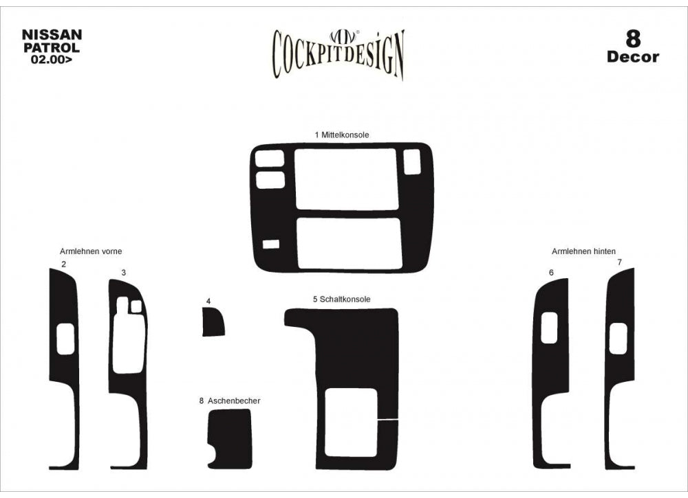 Panel overlays (2000-2004) for Nissan Patrol Y61 1997-2011 - image 2