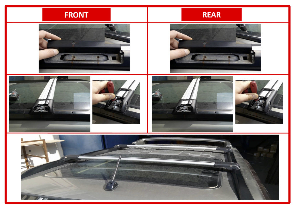Lockable roof cross bars for integrated rails WingBar V1 (2 pcs) for Nissan X-trail T31 2007-2014 - image 1