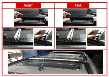 Lockable roof cross bars for integrated rails WingBar V1 (2 pcs) for Nissan X-trail T31 2007-2014 - image 1