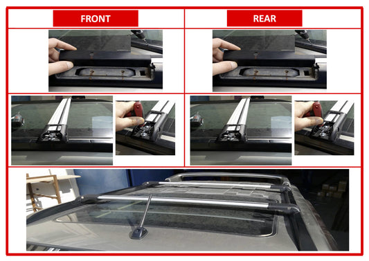 Lockable roof cross bars for integrated rails WingBar V1 (2 pcs) for Nissan X-trail T31 2007-2014 - image 1