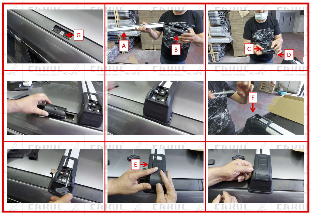 Roof rack for fixed points lockable Wingbar V3 (2 pcs) for Nissan X-trail T32/Rogue 2014-2021 - image 4