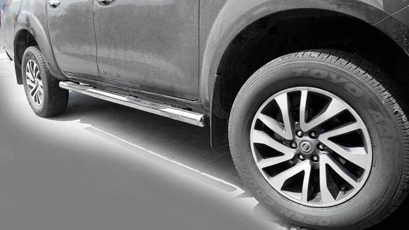 Side pipes (2 PCs., stainless steel) for Nissan Navara/NP300 2016- - Reelken Auto