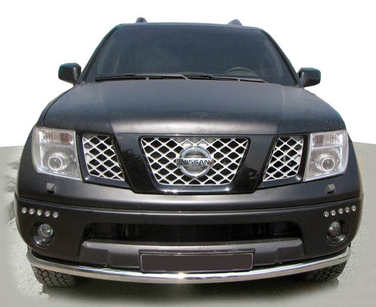Front protection ST008-2 (stainless) for Nissan Pathfinder R51 2005-2014 - Reelken Auto