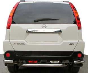 Rear corner bars with center section AK0073 (2 pcs, stainless steel) for Nissan X-trail T31 2007-2014 - image 1
