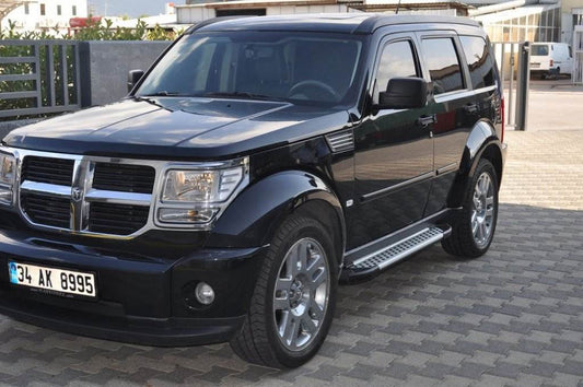Side sills Allmond Grey (2 pieces, aluminum) for Dodge Nitro 2007↗ - Reelken Auto