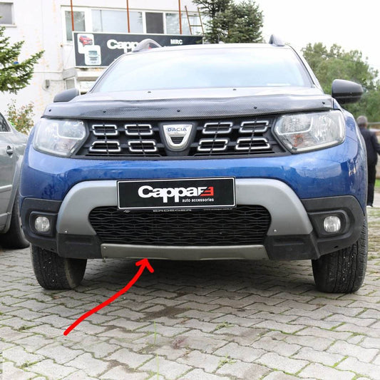 Front bumper molding, lower (ABS, gray) for Dacia Duster 2018-2024 - Reelken Auto