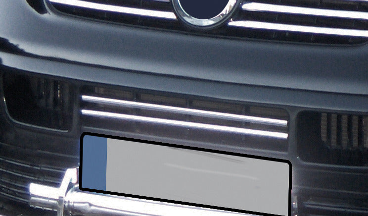 Bumper grille pads (2 pcs, stainless steel) for Volkswagen T5 Transporter 2003-2010 - image 2
