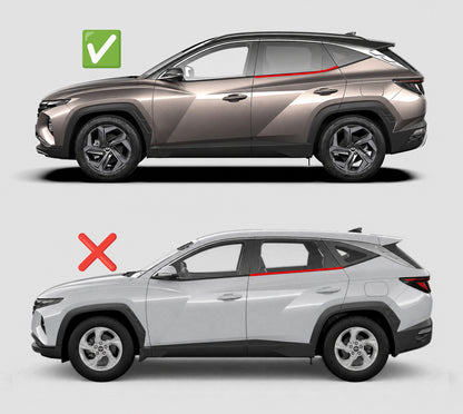 Window Deflectors (4 pcs, HIC) for Hyundai Tucson NX4 2021- - image 1