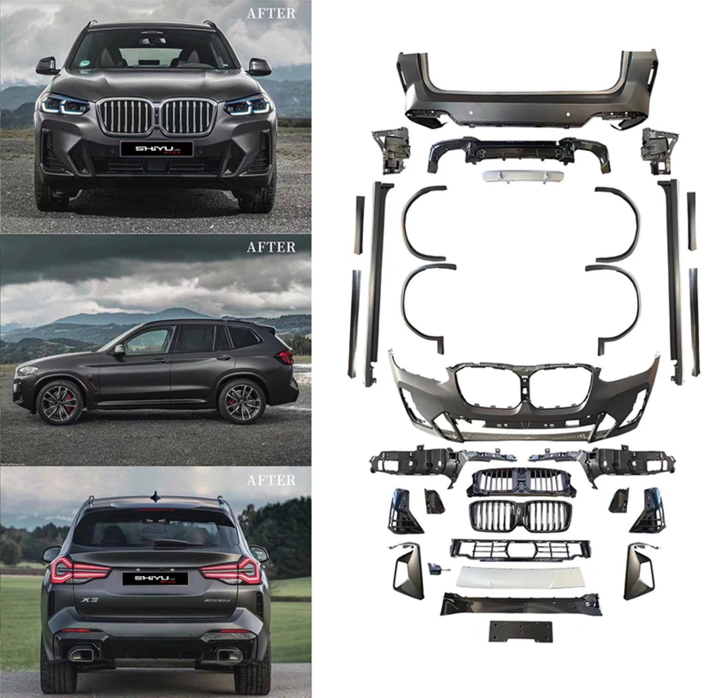 Body kit 2022-2024 (M-Sport) for BMW X3 G01 2018- - image 1