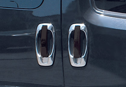 Outlining the door handle (4 pieces, stainless steel) for Fiat Doblo II 2010-2022 - image 2