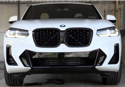 Diamond Black Kidney Grilles (2021+, black surround) for BMW X3 G01 2018- - image 1