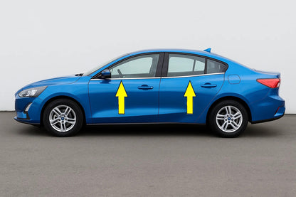 Lower Window Trim OmsaLine HB, SD (4 pcs, stainless steel) for Ford Focus IV 2018- - image 1