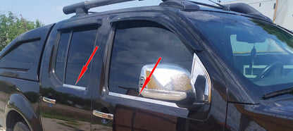 The outer edging of the glass (4 pieces, stainless.) for Nissan Navara 2006-2015 - image 1