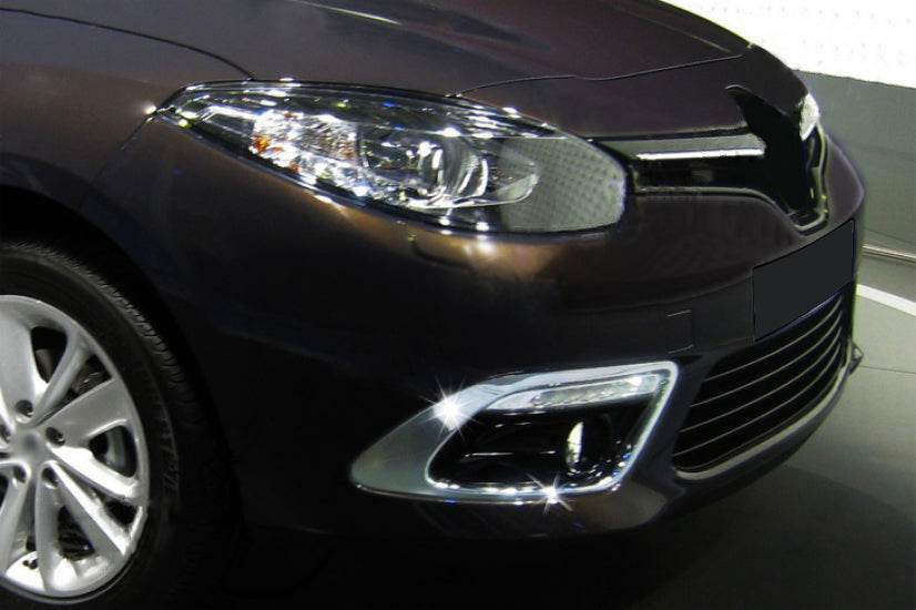 Edging tumanok (2013↗, 2 pcs, stainless steel) for Renault Fluence 2009-2016 - Reelken Auto