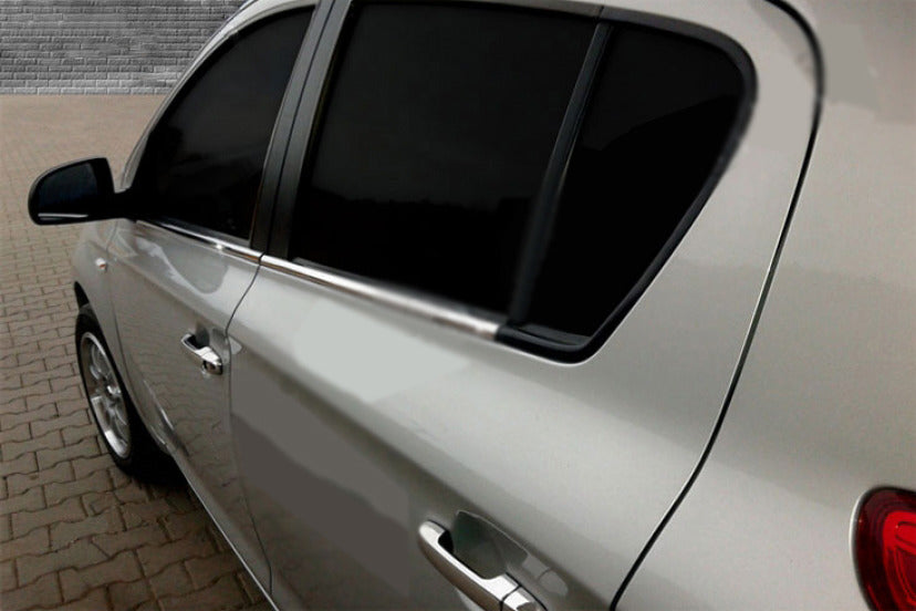 Lower window trims stainless steel (6 pcs) for Hyundai I-20 2008-2012 - image 1