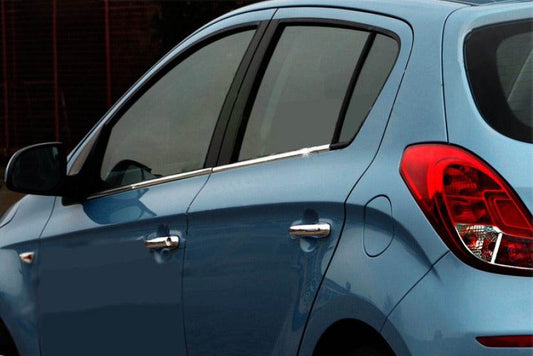 Lower moldings windows (4 pcs., Stainless steel) for Hyundai I-20 2012-2014 - Reelken Auto