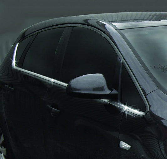 Bottom edging of glass (Hatchback, 8-piece, stainless steel) for Opel Astra J 2009-2015 - image 1