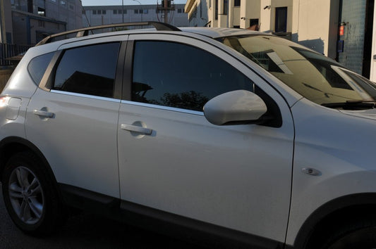 Outside border windows (4 pcs, stainless steel) for Nissan Qashqai 2007-2010 - image 2