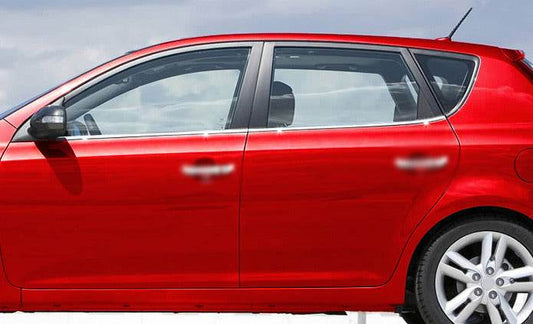 Edging of glass (4 pieces, stainless steel.) for Kia Ceed 2007-2012 - Reelken Auto