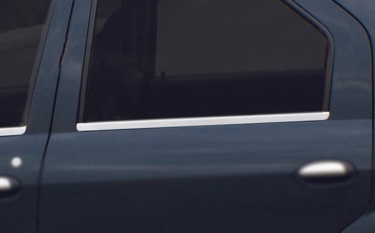 Outlining windows (4 pcs, stainless steel.) for Dacia Logan I 2005-2008 - image 1