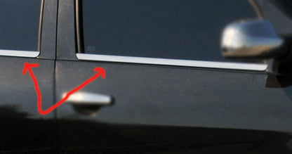 The outer edging of the glass (4 pieces, stainless.) for Dacia Sandero 2007-2013 - image 2