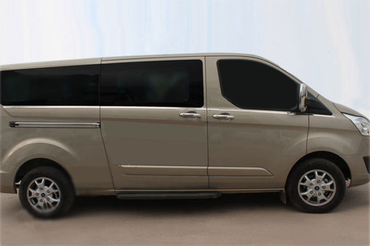 The lower glass moldings (8 pcs., Stainless steel) for Ford Custom 2013-2022 - image 1