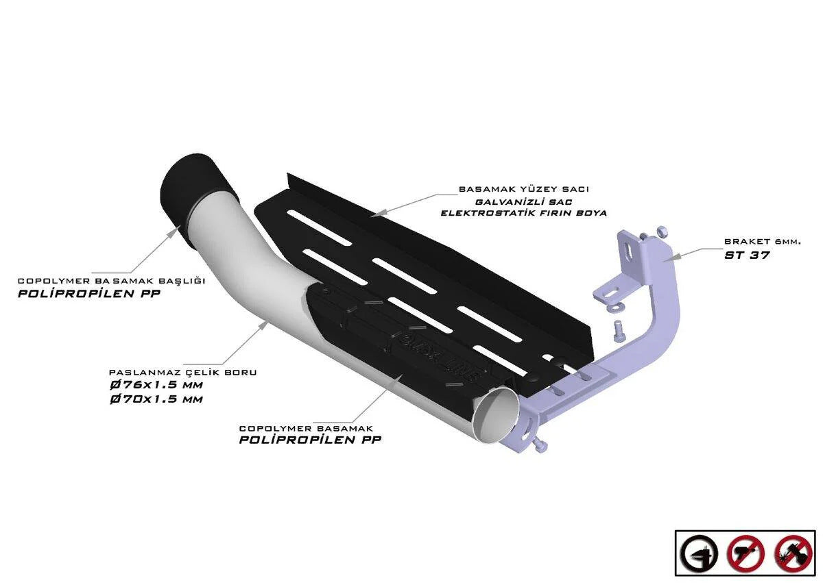 Side Amazon Black (2 PCs, black) for Volkswagen Amarok 2022- year - image 4