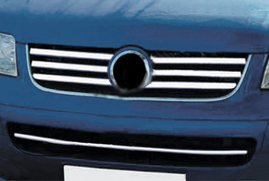 Lining on the grille (6 pieces, stainless steel) for Volkswagen T5 Multivan 2003-2010 - image 1