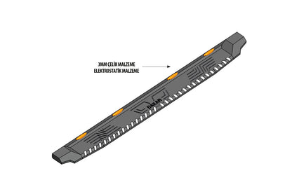 Side Steps Dakar V1 with LED (2 pcs, metal) for Volkswagen Amarok 2022- - image 3
