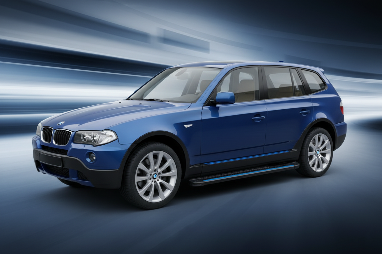 Side Steps Maya Blue (2 pcs, Aluminum) for BMW X3 E-83 2003-2010 - image 1