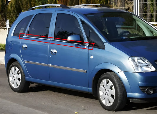 Exterior window trim stainless steel (4 pcs) for Opel Meriva 2002-2010 - image 1