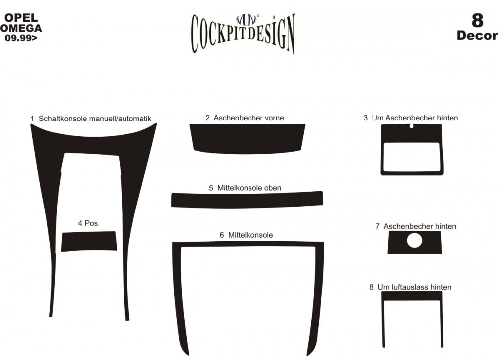 Dashboard Trim Covers (1999-2003) for Opel Omega B 1994-2003 - image 4