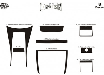 Dashboard Trim Covers (1999-2003) for Opel Omega B 1994-2003 - image 4