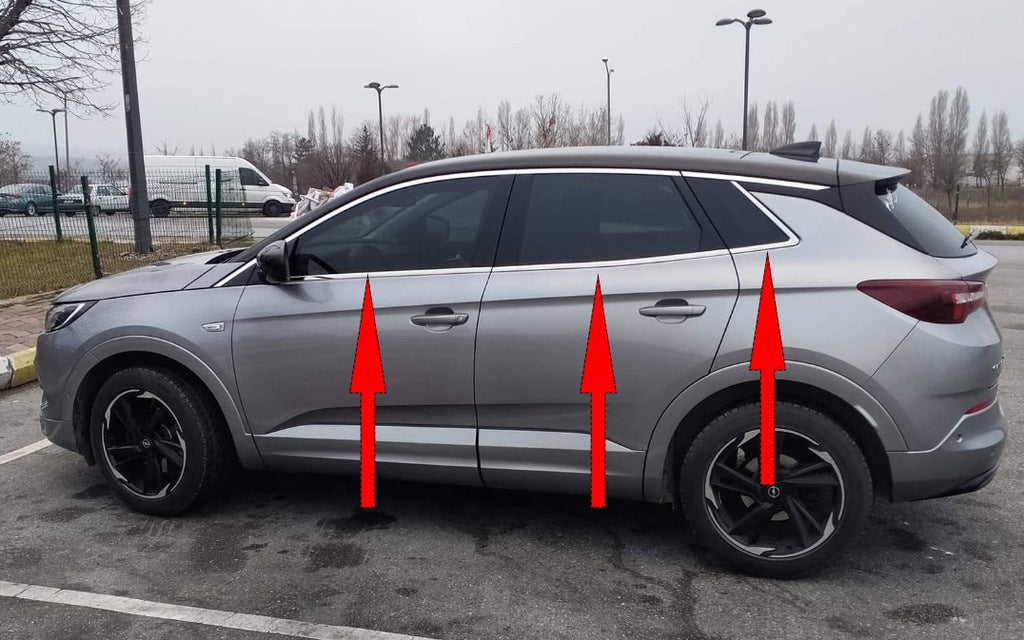 Lower window trims stainless steel (6 pcs) for Opel Grandland X 2017- - image 1