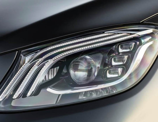 Restyling front lights with blocks (OEM) for Mercedes S-class W222 - Reelken Auto