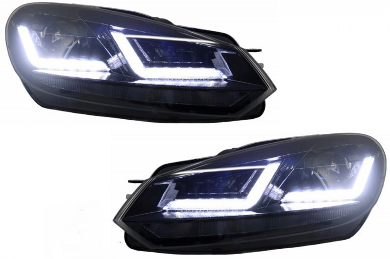 Front Headlights Golf 7 Style Silver (2 pcs) for Volkswagen Golf 6 2008-2014 - image 1