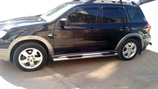 Side pipes (2 PCs, stainless steel) for Mitsubishi Outlander 2001-2006 - Reelken Auto