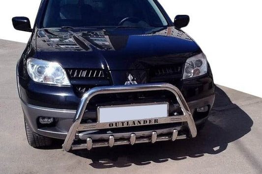 The bumper guard (stainless) for Mitsubishi Outlander 2001-2006 - Reelken Auto